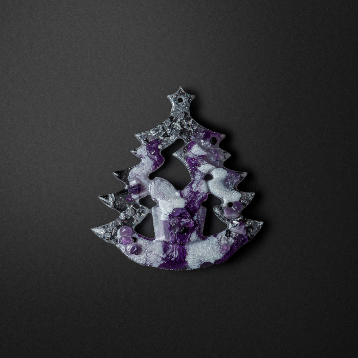 Christmas tree toy with amethyst "Christmas Tree" collection "Stories"